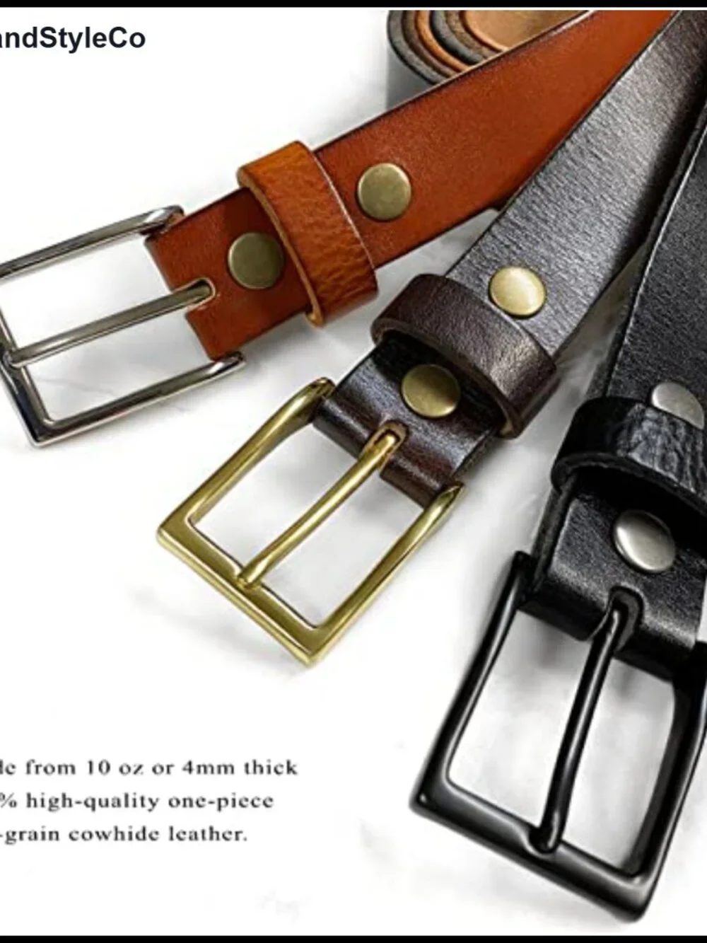 Full Grain Leather Belt 30mm Wide One Piece Casual Dress or Studded Punk Jean